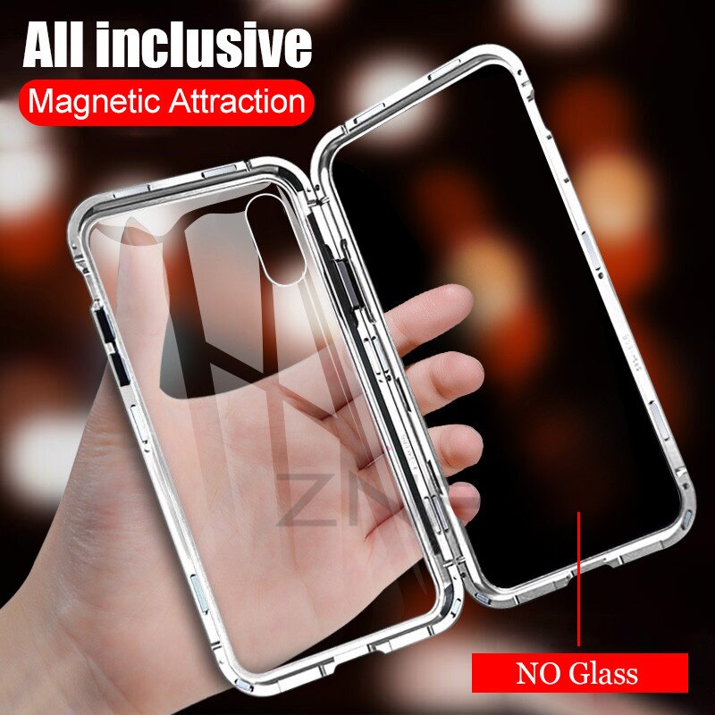 Capa 360º Metal Magnética Single/Double Glass - iPhone