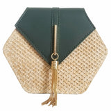 Bolsa Feminina Hexagon De Palha