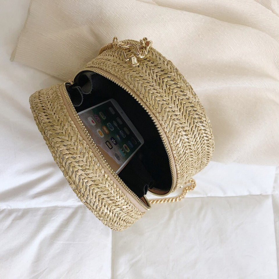 Bolsa Feminina Em Palha Eclipse