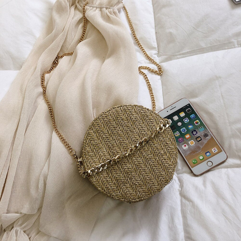 Bolsa Feminina Em Palha Eclipse