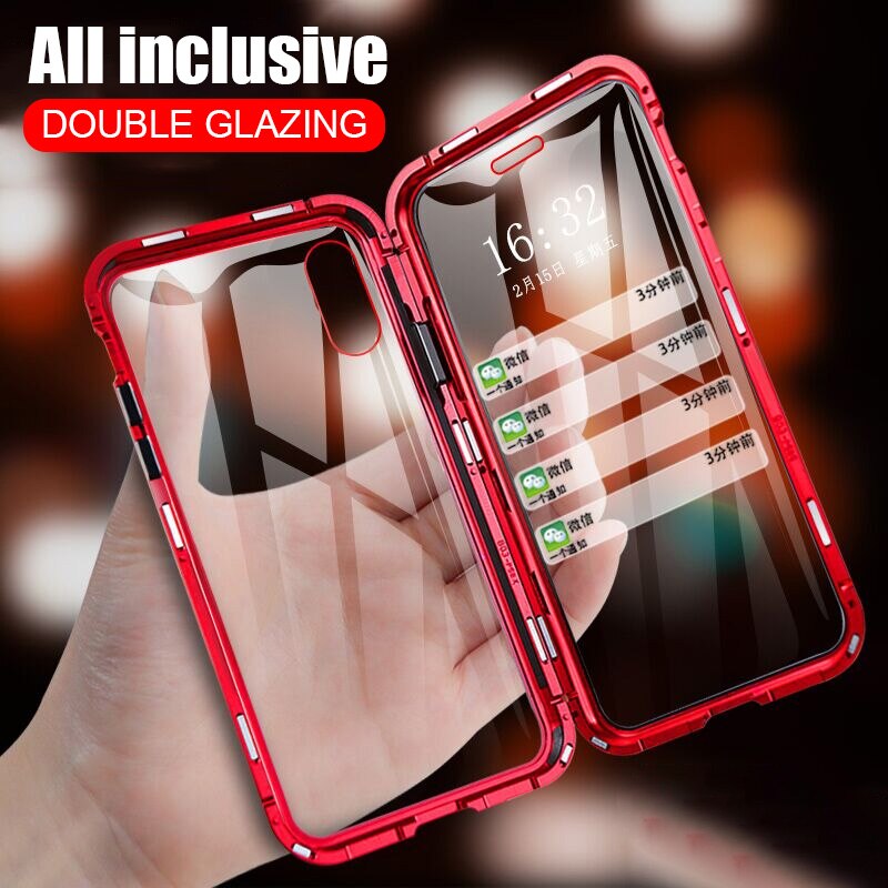 Capa 360º Metal Magnética Single/Double Glass - iPhone
