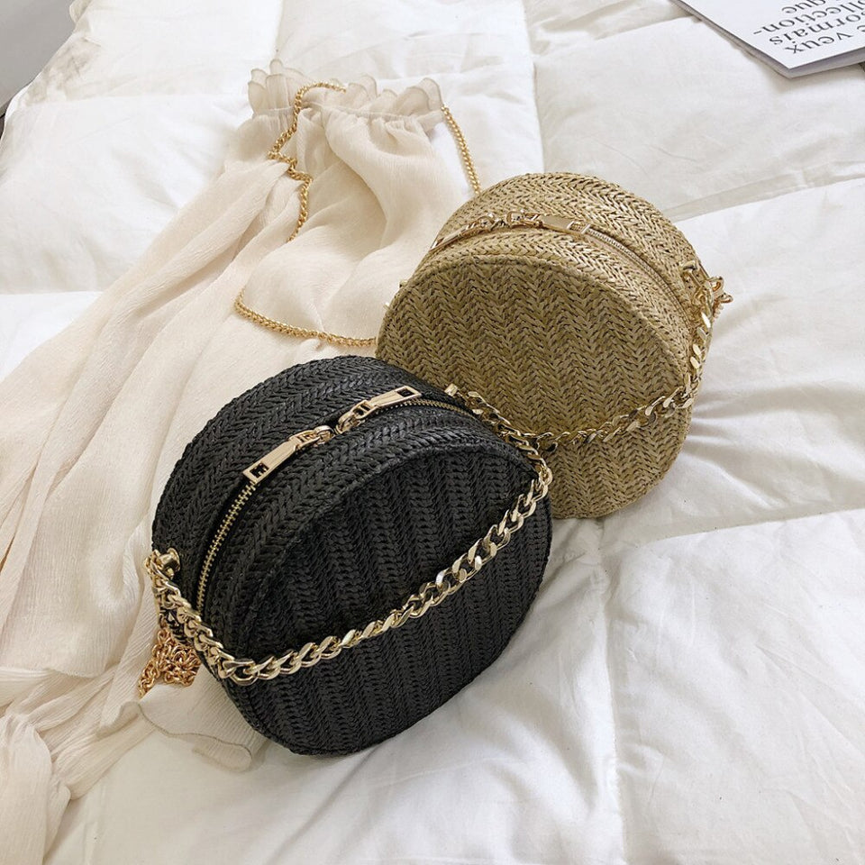Bolsa Feminina Em Palha Eclipse