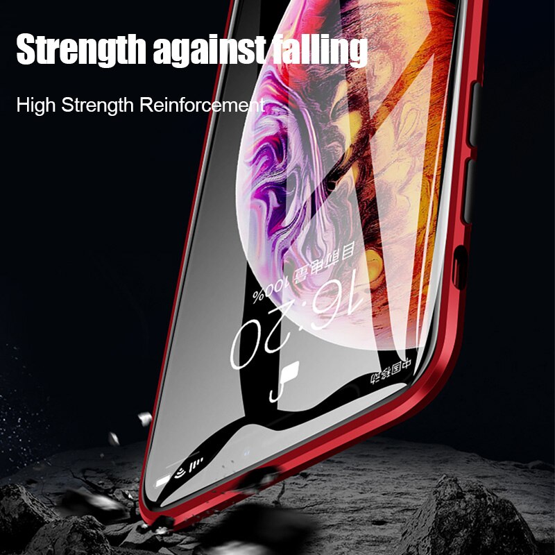Capa 360º Metal Magnética Single/Double Glass - iPhone