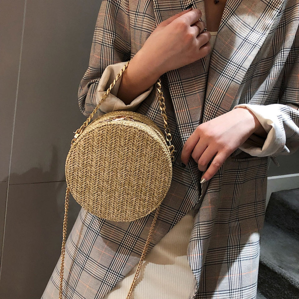Bolsa Feminina Em Palha Eclipse