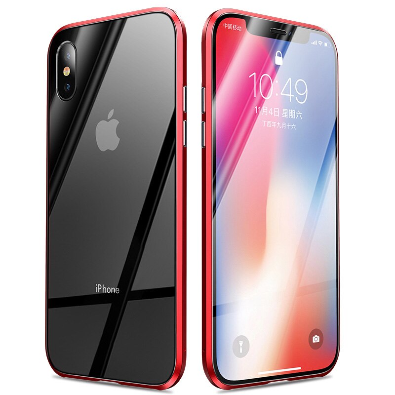 Capa 360º Metal Magnética Single/Double Glass - iPhone