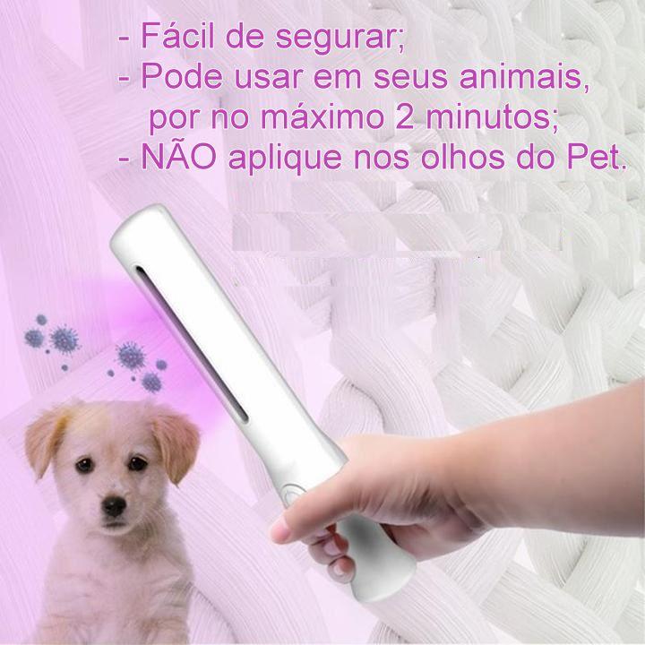 Lampada portátil ULTRAVIOLETA, para esterilização de superfícies e animais de estimação.