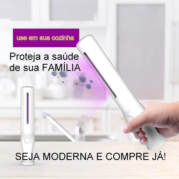 Lampada portátil ULTRAVIOLETA, para esterilização de superfícies e animais de estimação.